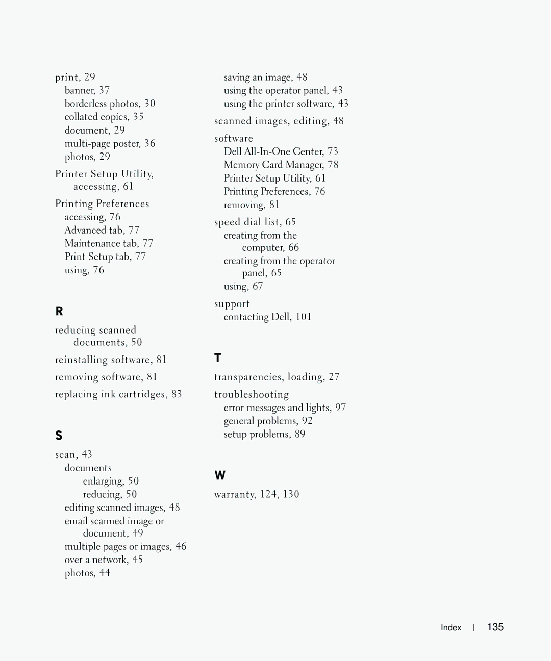 Dell 964 owner manual 135 