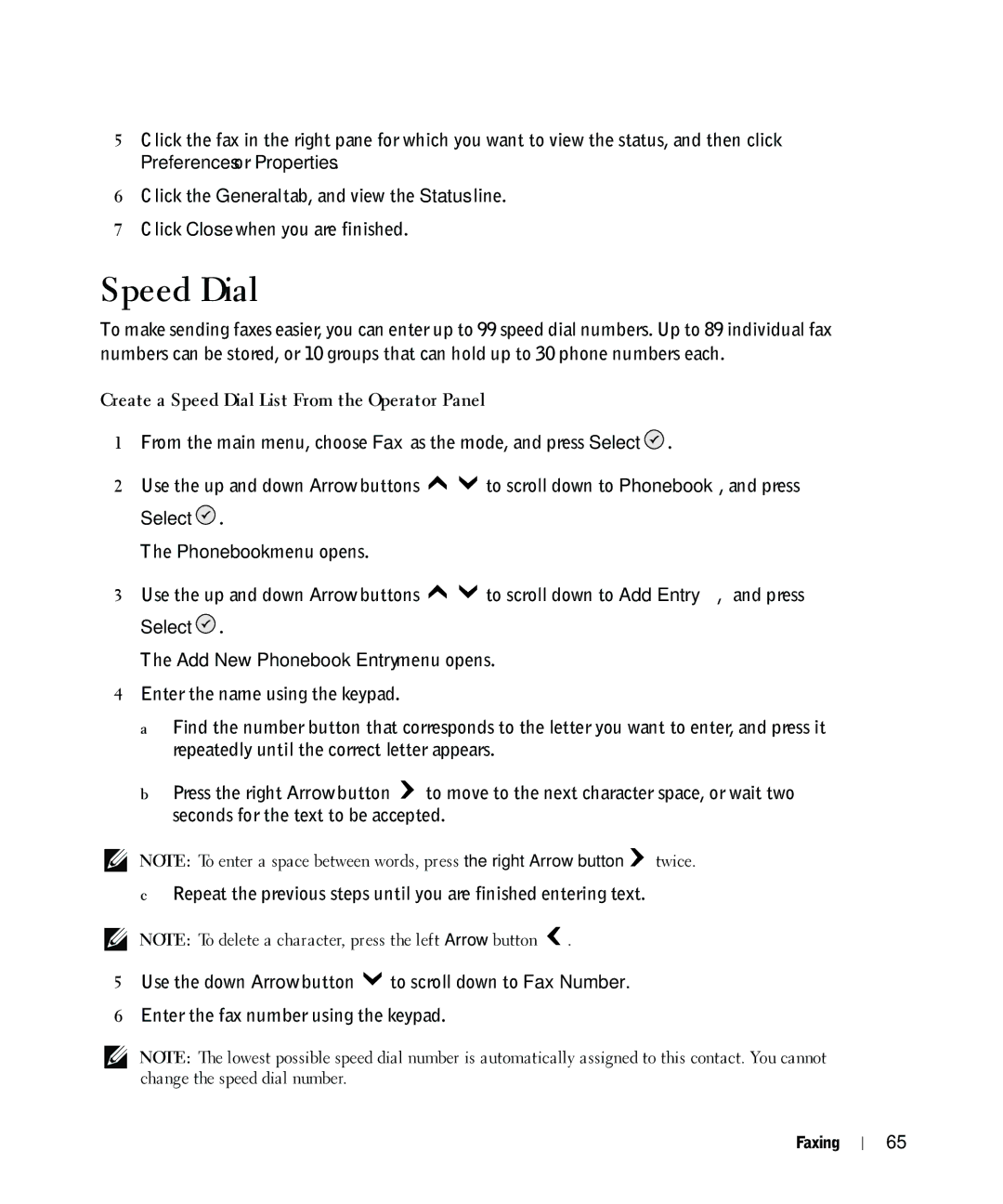 Dell 964 owner manual Create a Speed Dial List From the Operator Panel, Add New Phonebook Entry menu opens 