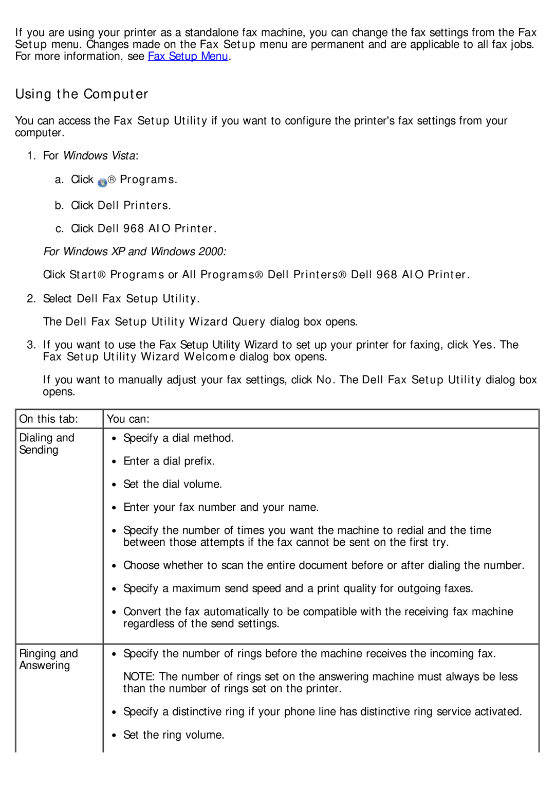 Dell 968 specifications Using the Computer 