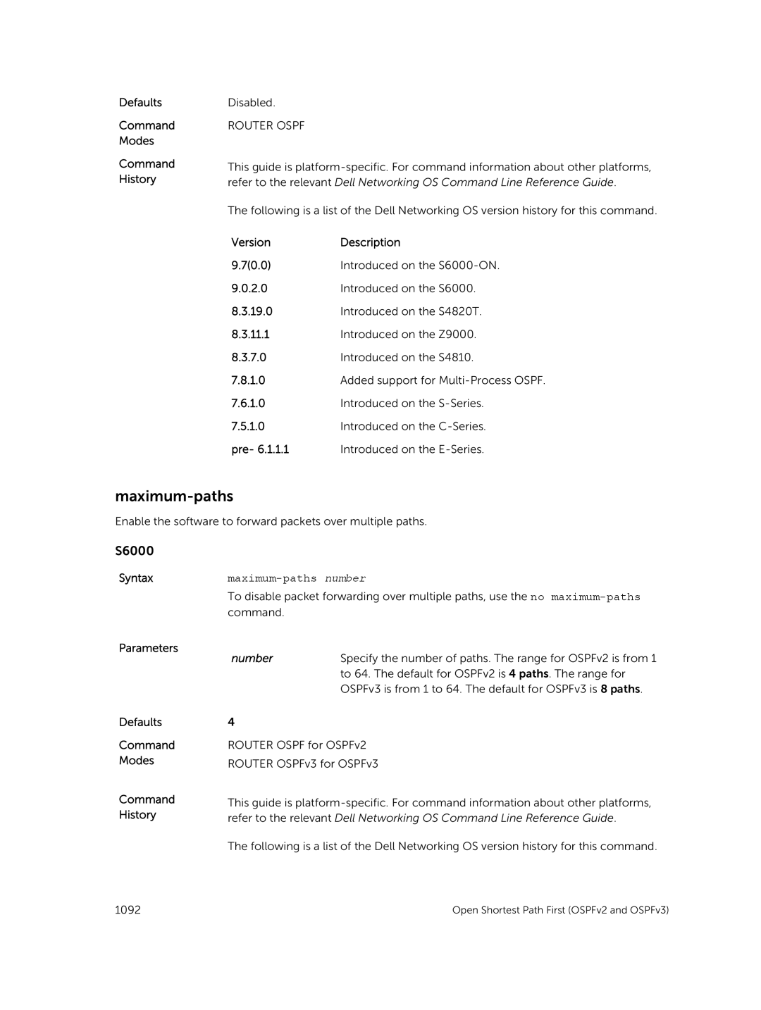 Dell 9.7(0.0) manual Enable the software to forward packets over multiple paths 