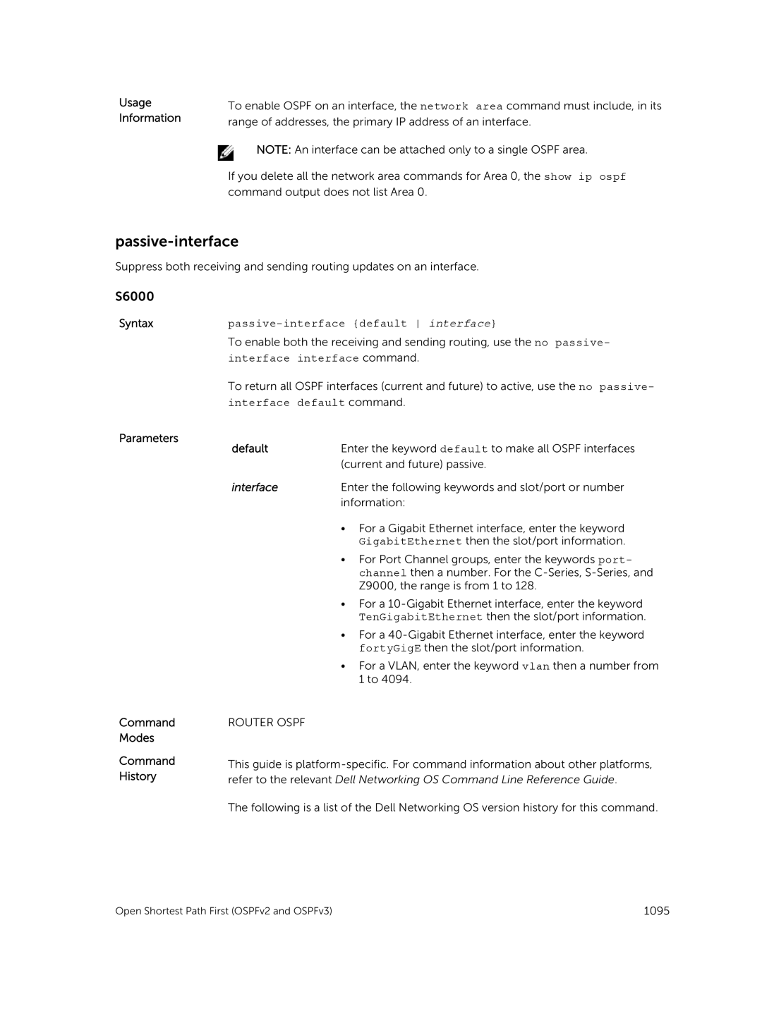 Dell 9.7(0.0) manual Passive-interface default interface 