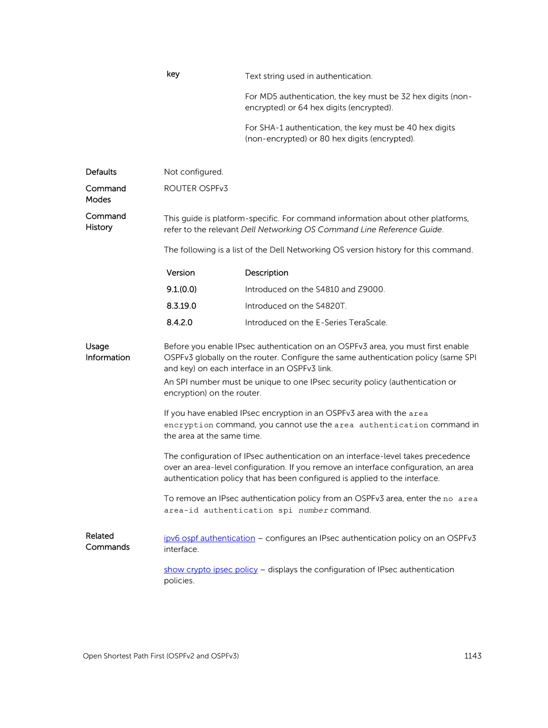 Dell 9.7(0.0) manual VersionDescription, Introduced on the S4810 and Z9000 