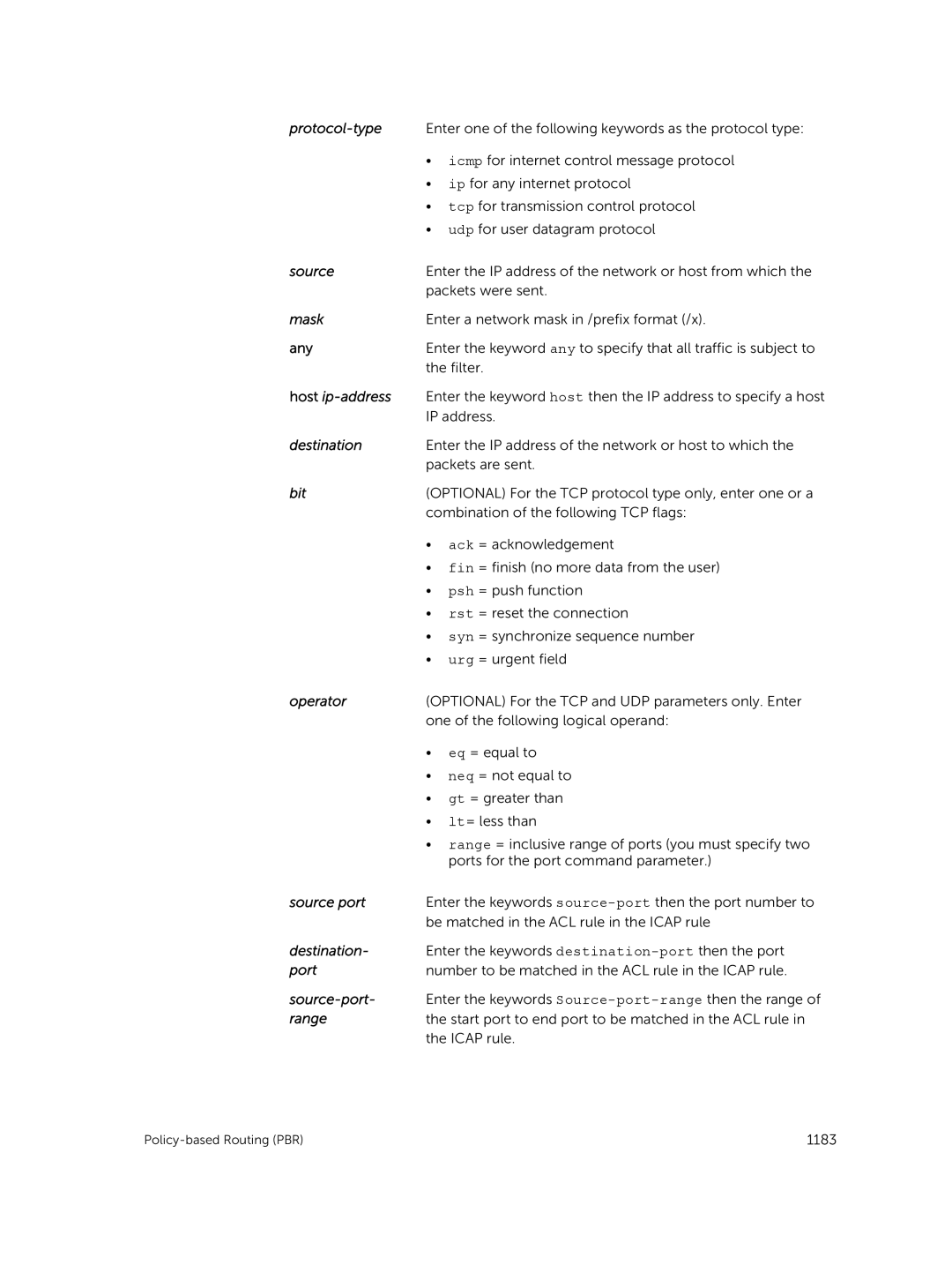 Dell 9.7(0.0) manual Source port, Source-port 