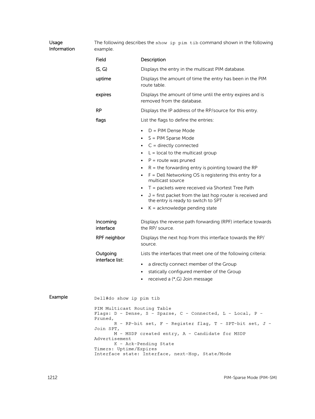 Dell 9.7(0.0) manual Usage Information Example, RPF neighbor 