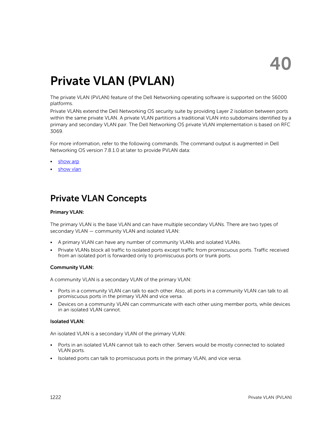 Dell 9.7(0.0) manual Private Vlan Pvlan, Private Vlan Concepts 