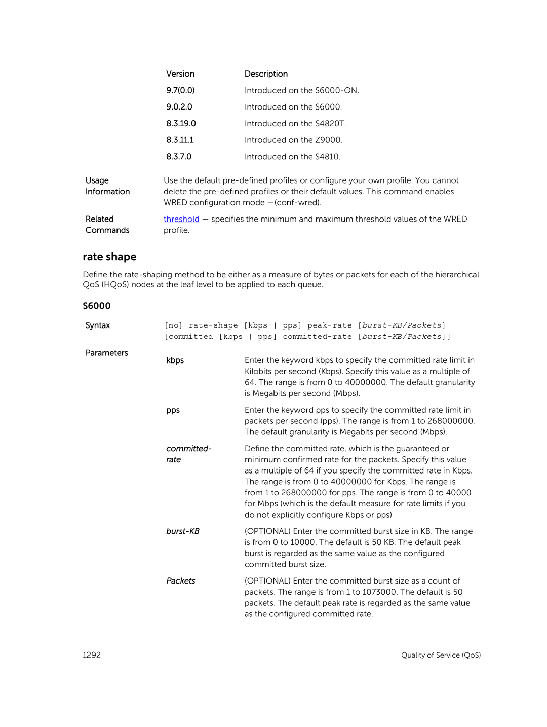 Dell 9.7(0.0) manual Pps, Packets 