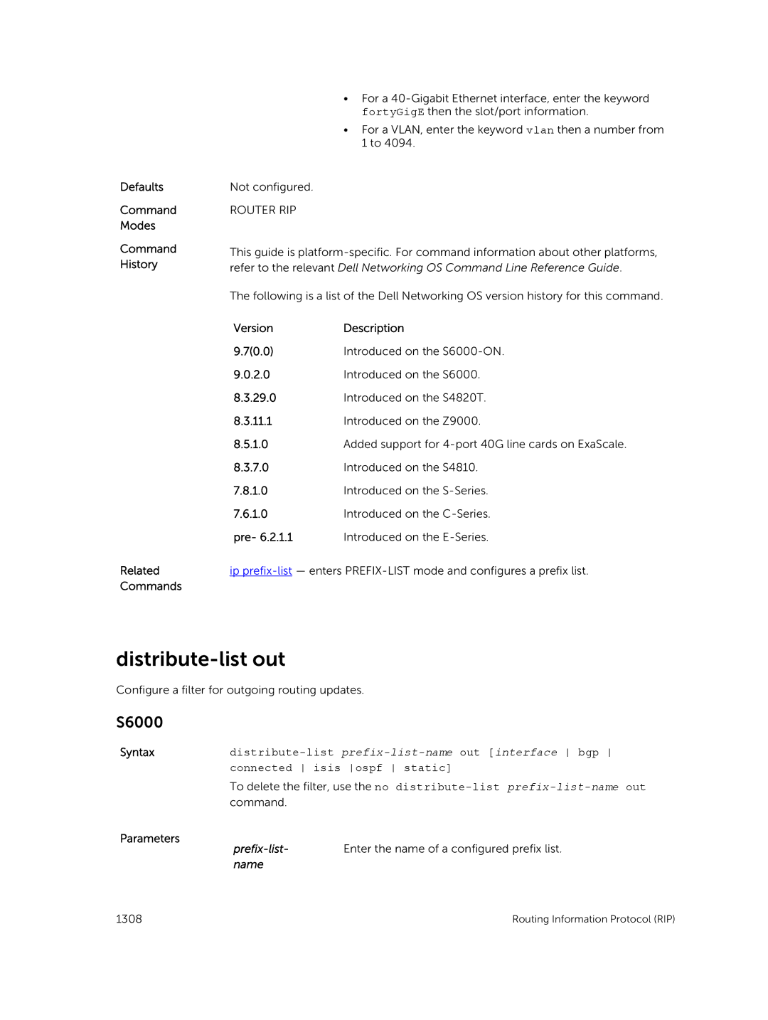 Dell 9.7(0.0) manual Configure a filter for outgoing routing updates 