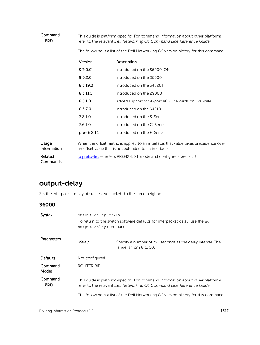 Dell 9.7(0.0) manual Output-delay delay 