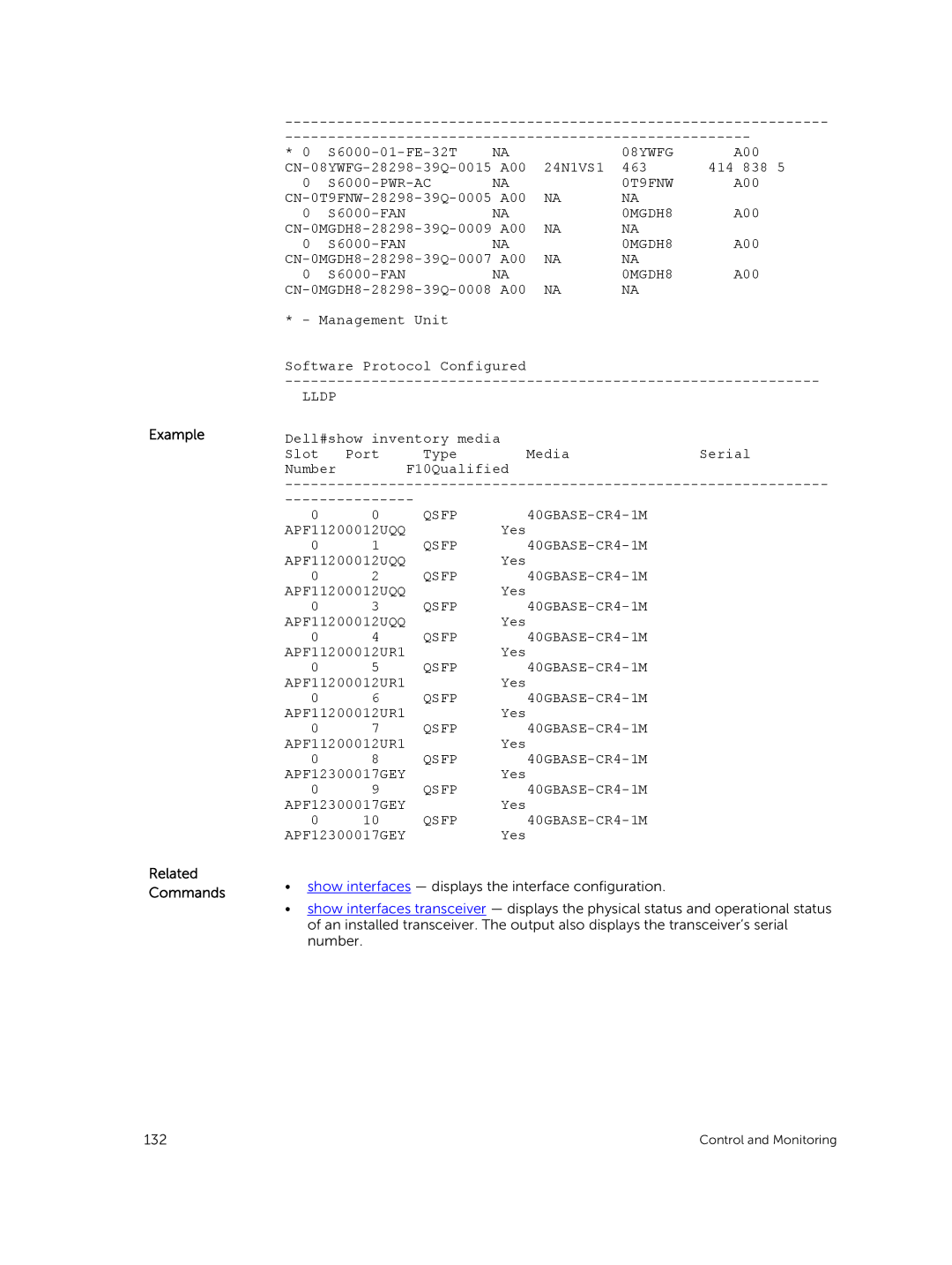 Dell 9.7(0.0) manual 08YWFG, 0T9FNW, 0MGDH8, Lldp, Qsfp 40GBASE-CR4-1M 