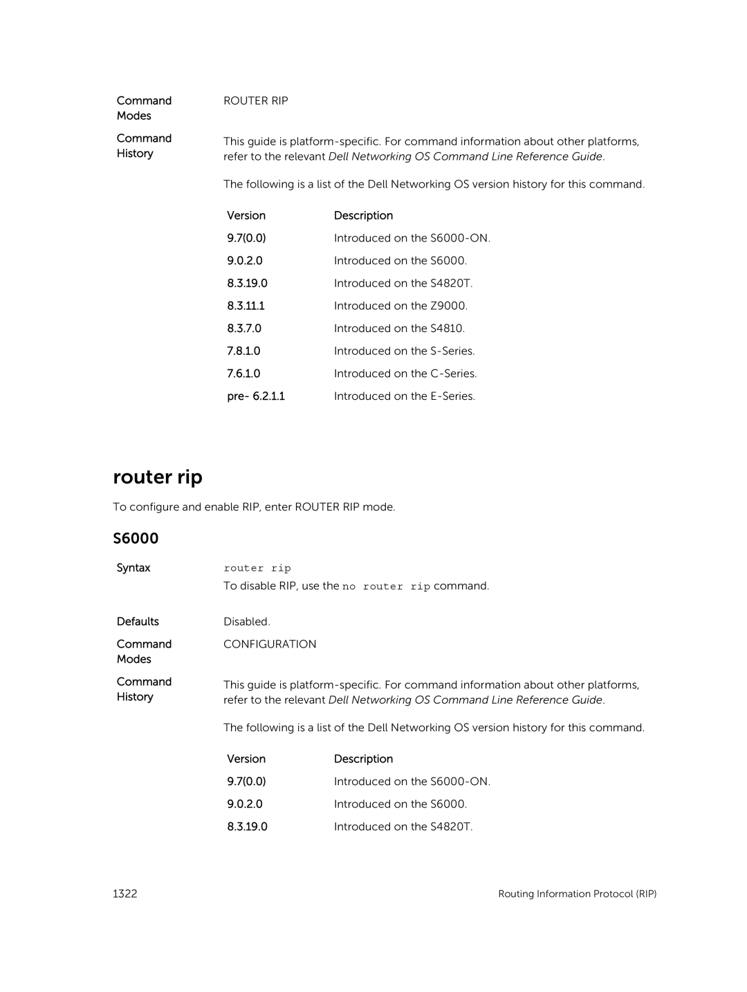 Dell 9.7(0.0) manual Router rip 