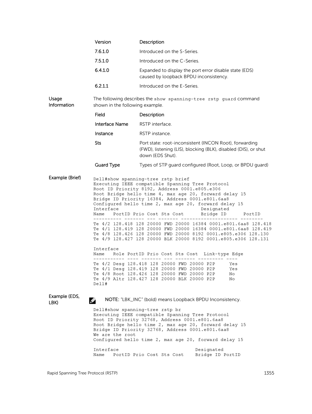 Dell 9.7(0.0) manual Down EDS Shut, Te 4/1 Desg 128.419 128 20000 FWD, Te 4/8 Root 128.426 128 20000 FWD 