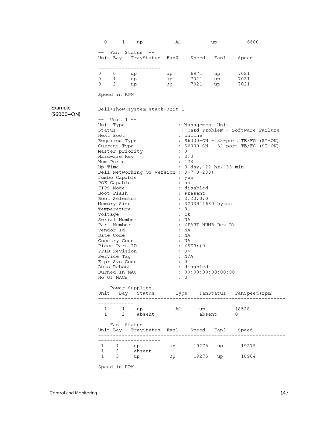 Dell 9.7(0.0) manual Example S6000-ON 