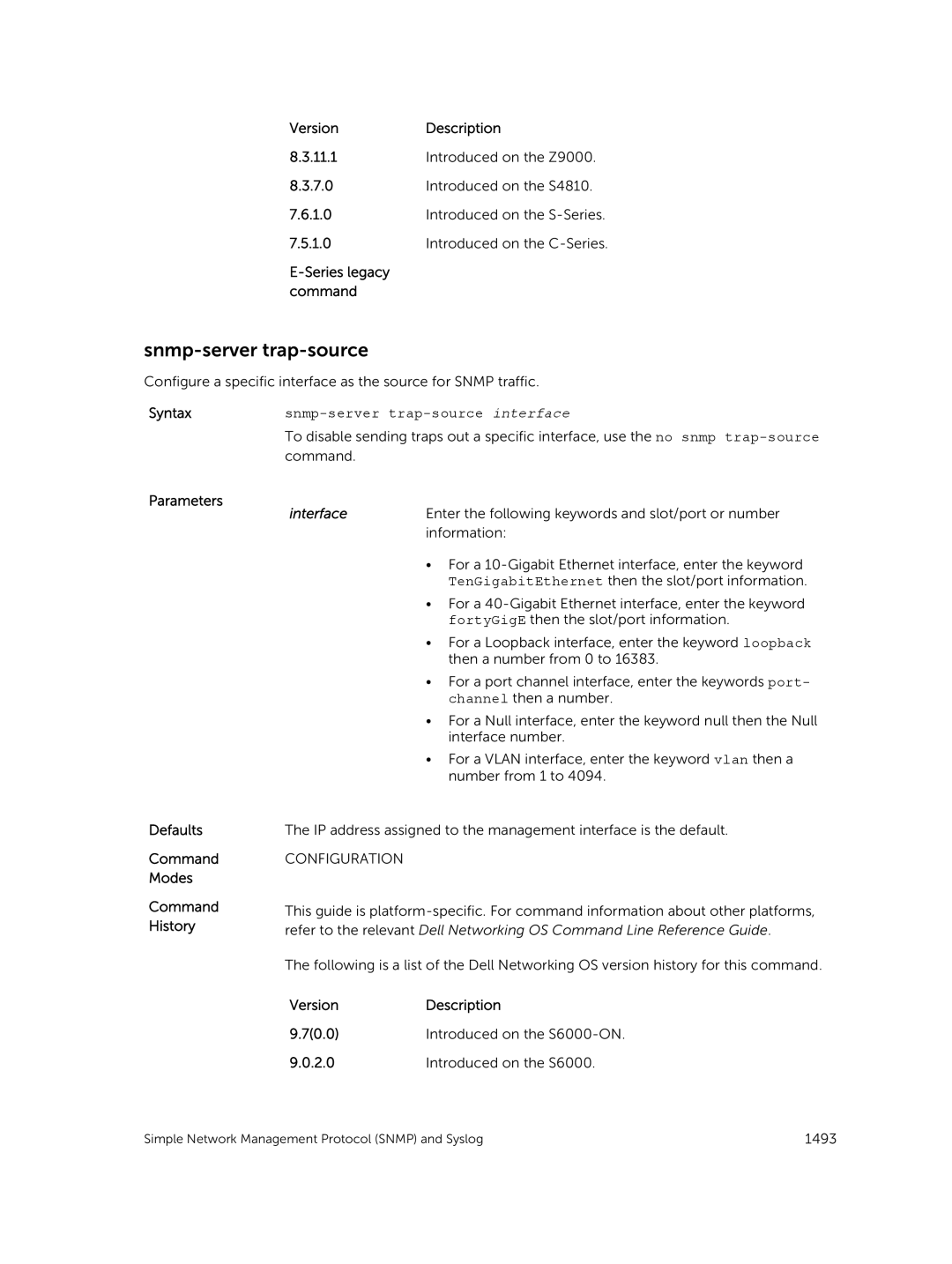 Dell 9.7(0.0) manual Snmp-server trap-source interface 