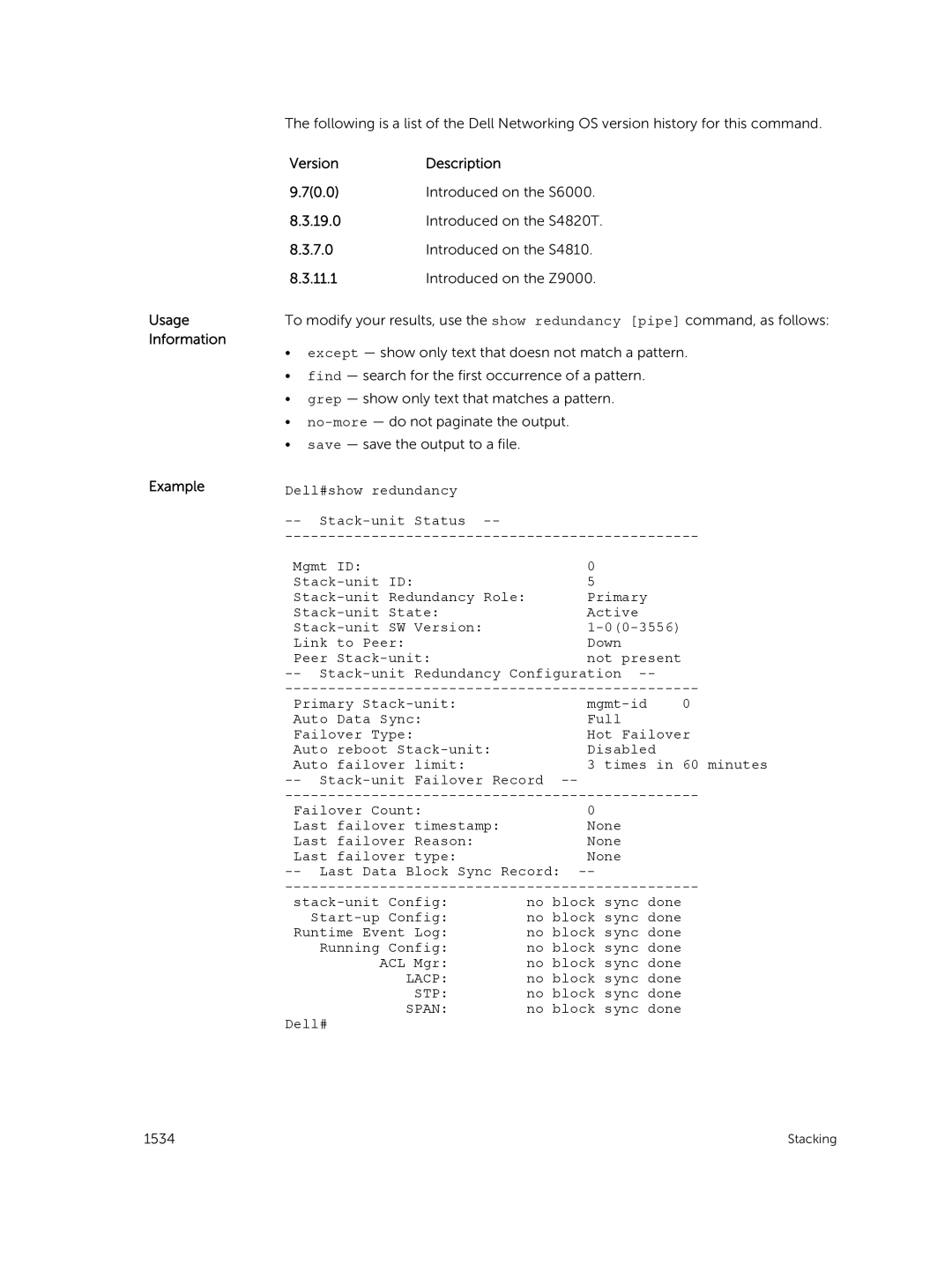 Dell 9.7(0.0) manual Span, No block sync done Dell# 