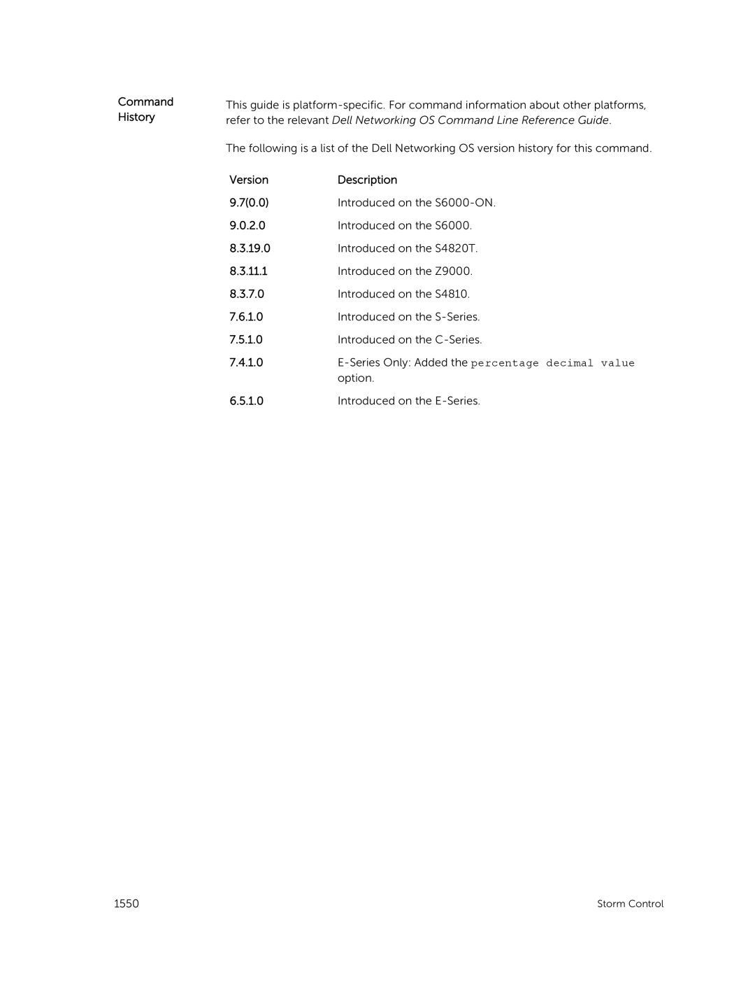 Dell 9.7(0.0) manual Storm Control 