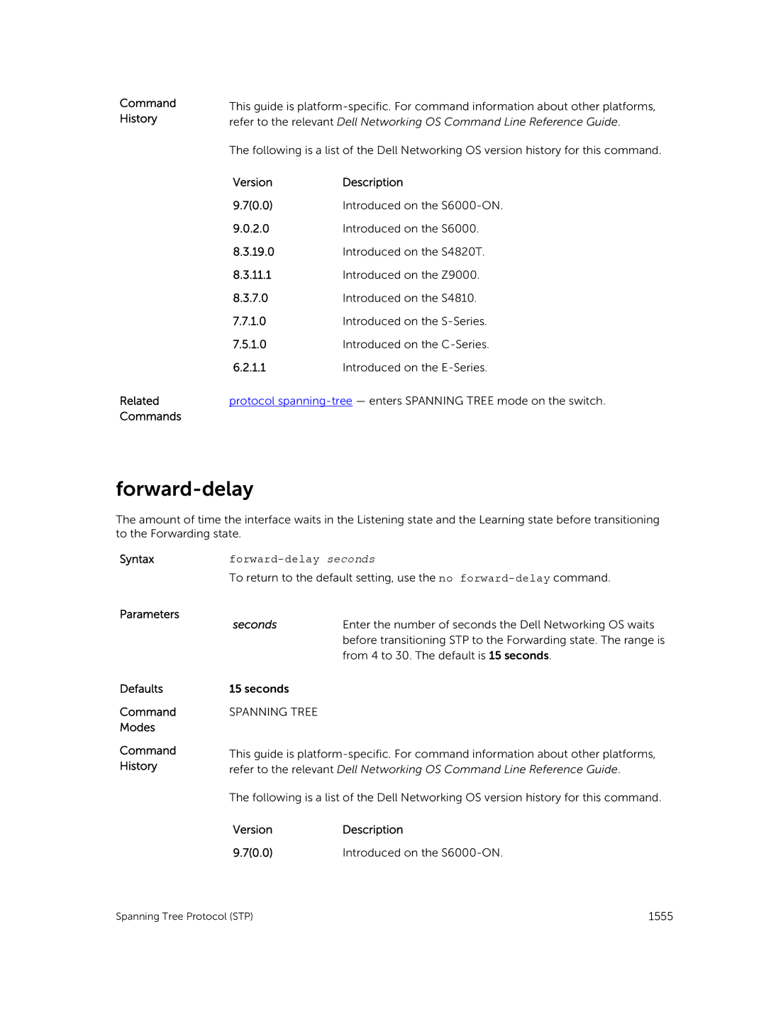 Dell 9.7(0.0) manual Enter the number of seconds the Dell Networking OS waits 