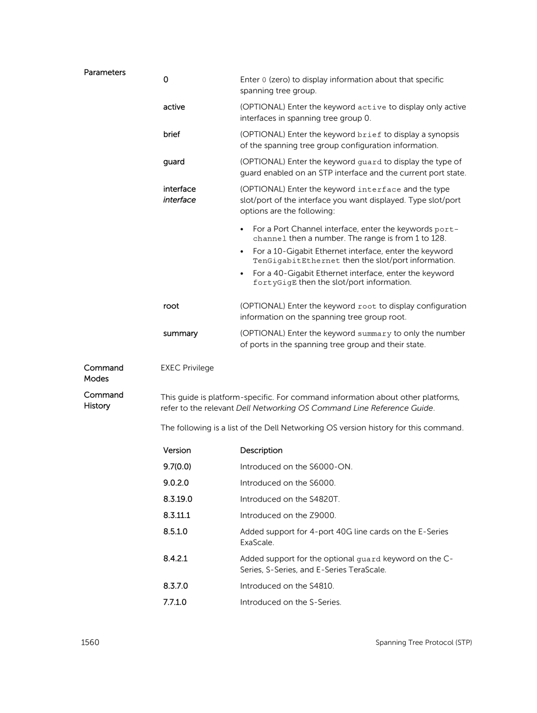 Dell 9.7(0.0) manual Enter 0 zero to display information about that specific 