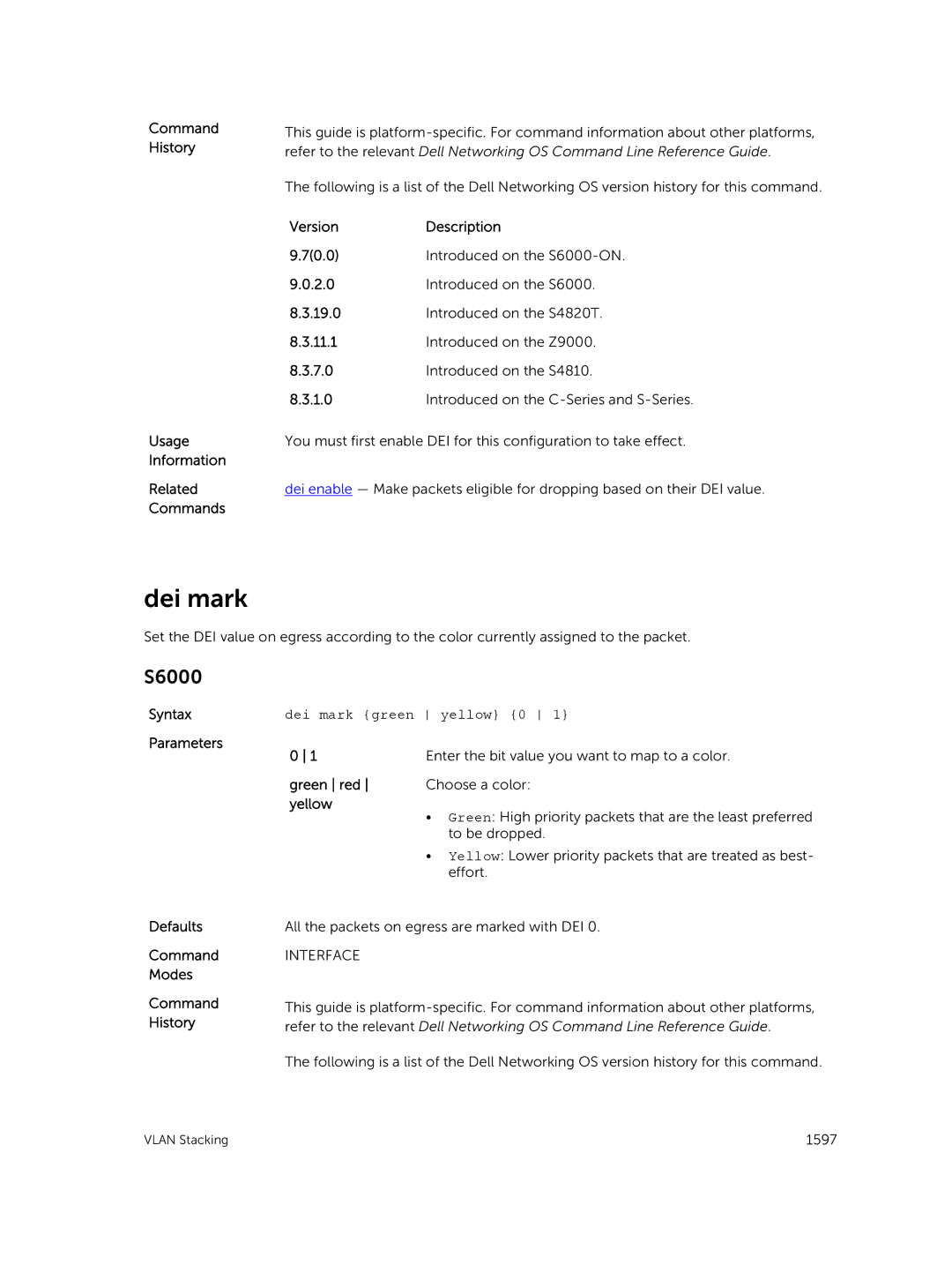 Dell 9.7(0.0) manual Dei mark green yellow 0 