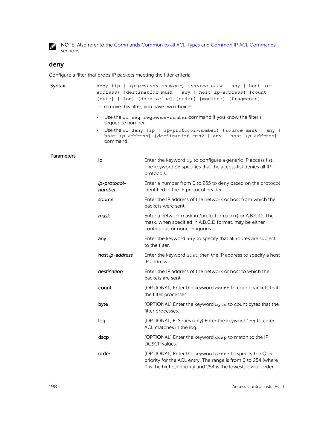 Dell 9.7(0.0) manual Ip-protocol, Destination, Byte 