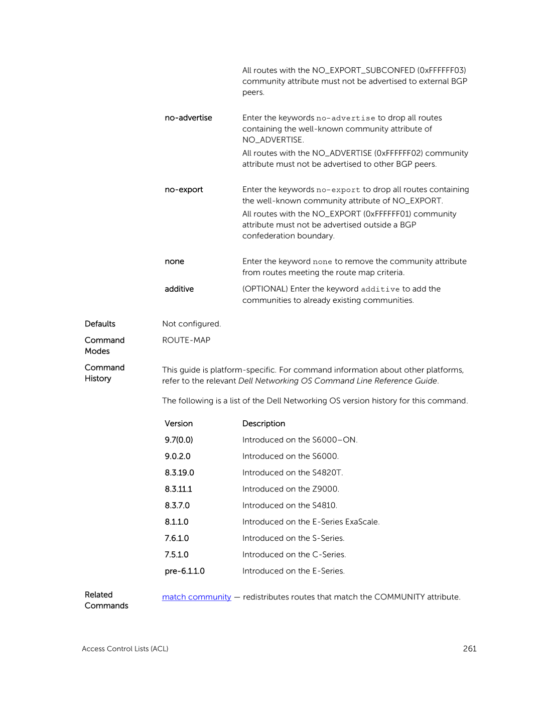 Dell 9.7(0.0) manual No-advertise, No-export, None, Additive 