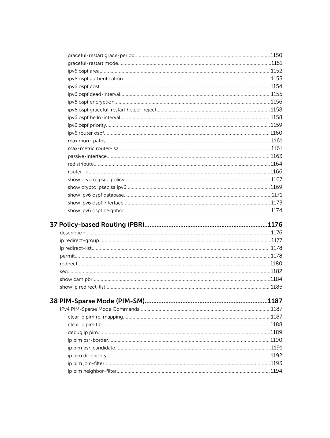 Dell 9.7(0.0) manual Policy-based Routing PBR, PIM-Sparse Mode PIM-SM 