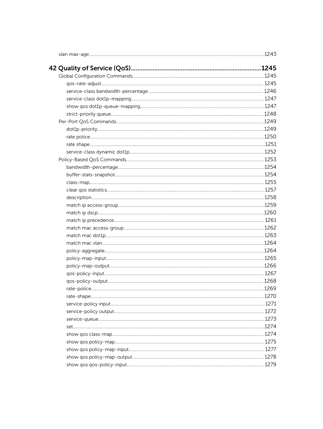 Dell 9.7(0.0) manual Quality of Service QoS 1245 