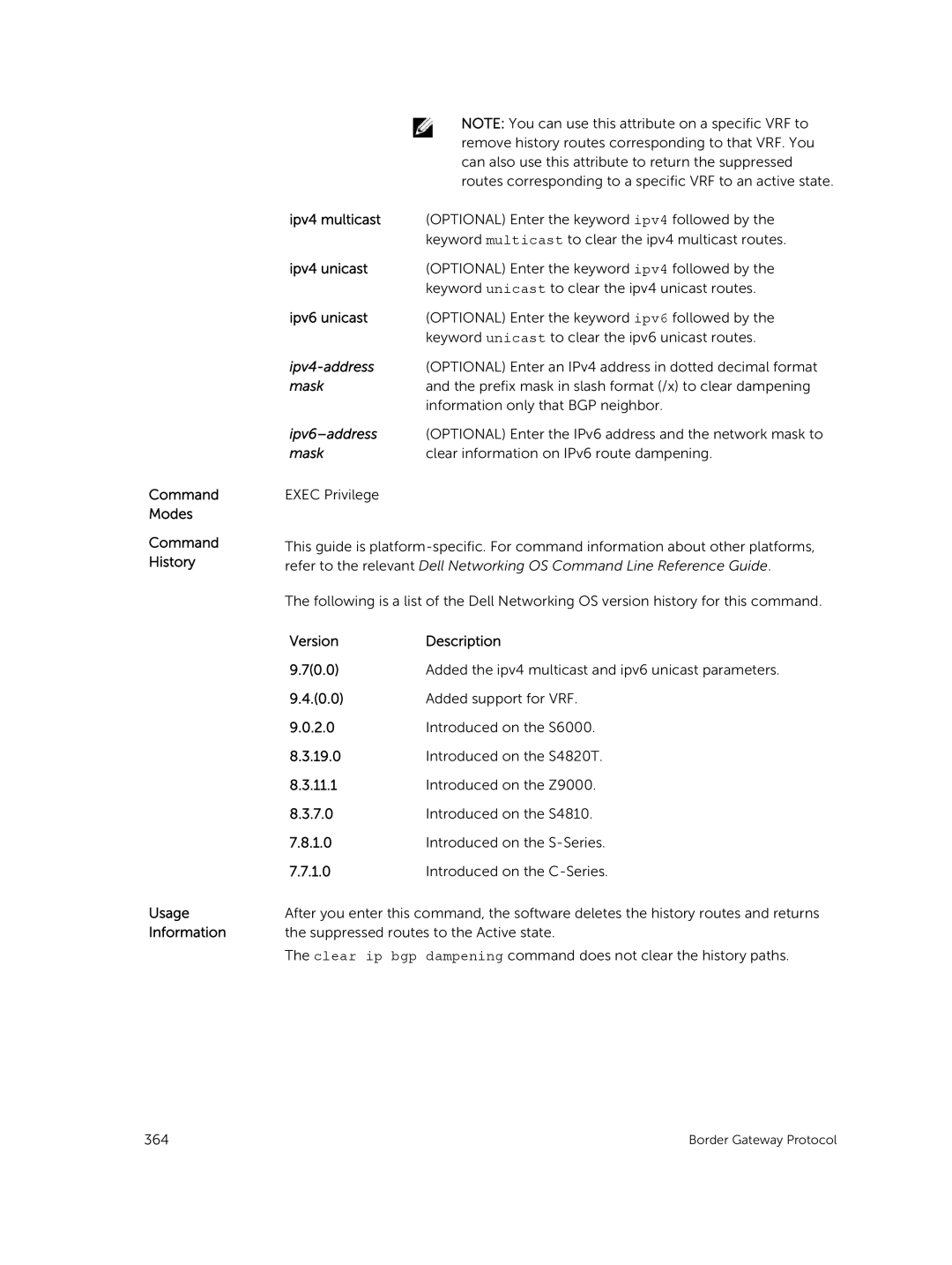 Dell 9.7(0.0) manual Ipv4 unicast, Ipv4-address 