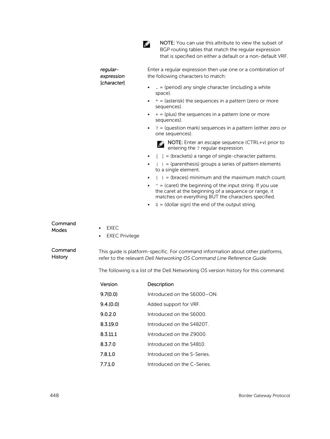 Dell 9.7(0.0) manual Regular, Character 