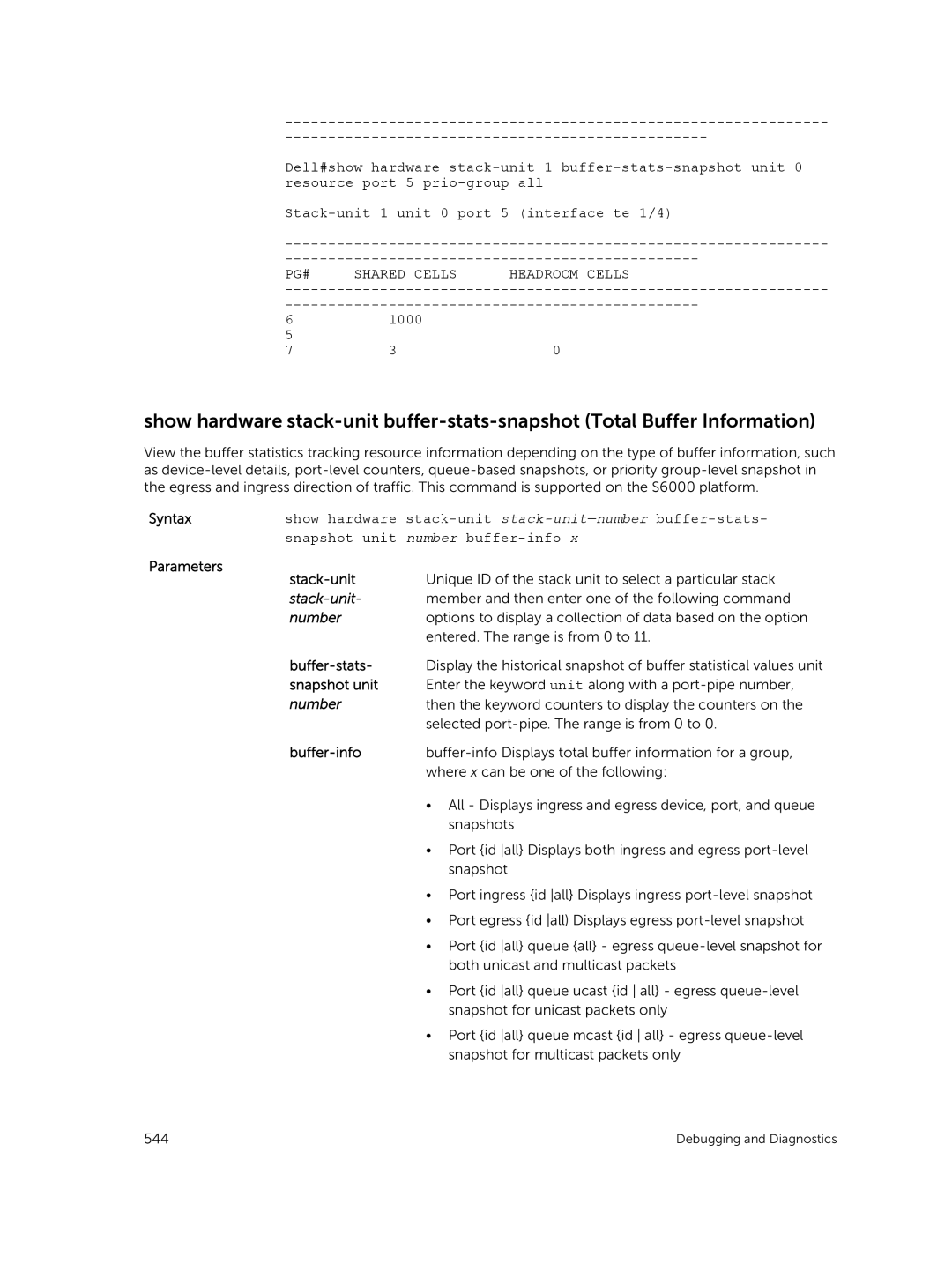 Dell 9.7(0.0) manual PG# Shared Cells Headroom Cells, 1000 