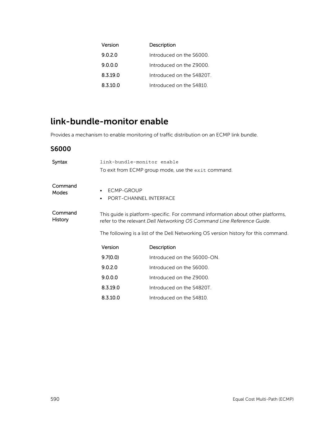 Dell 9.7(0.0) manual Link-bundle-monitor enable 