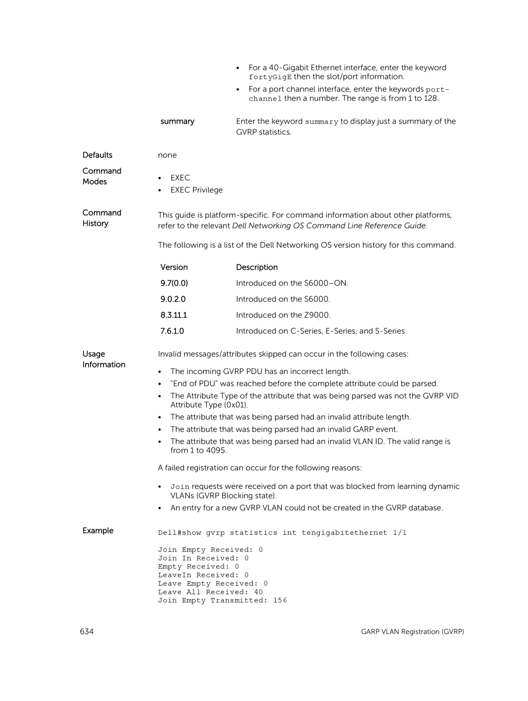 Dell 9.7(0.0) manual Enter the keyword summary to display just a summary 