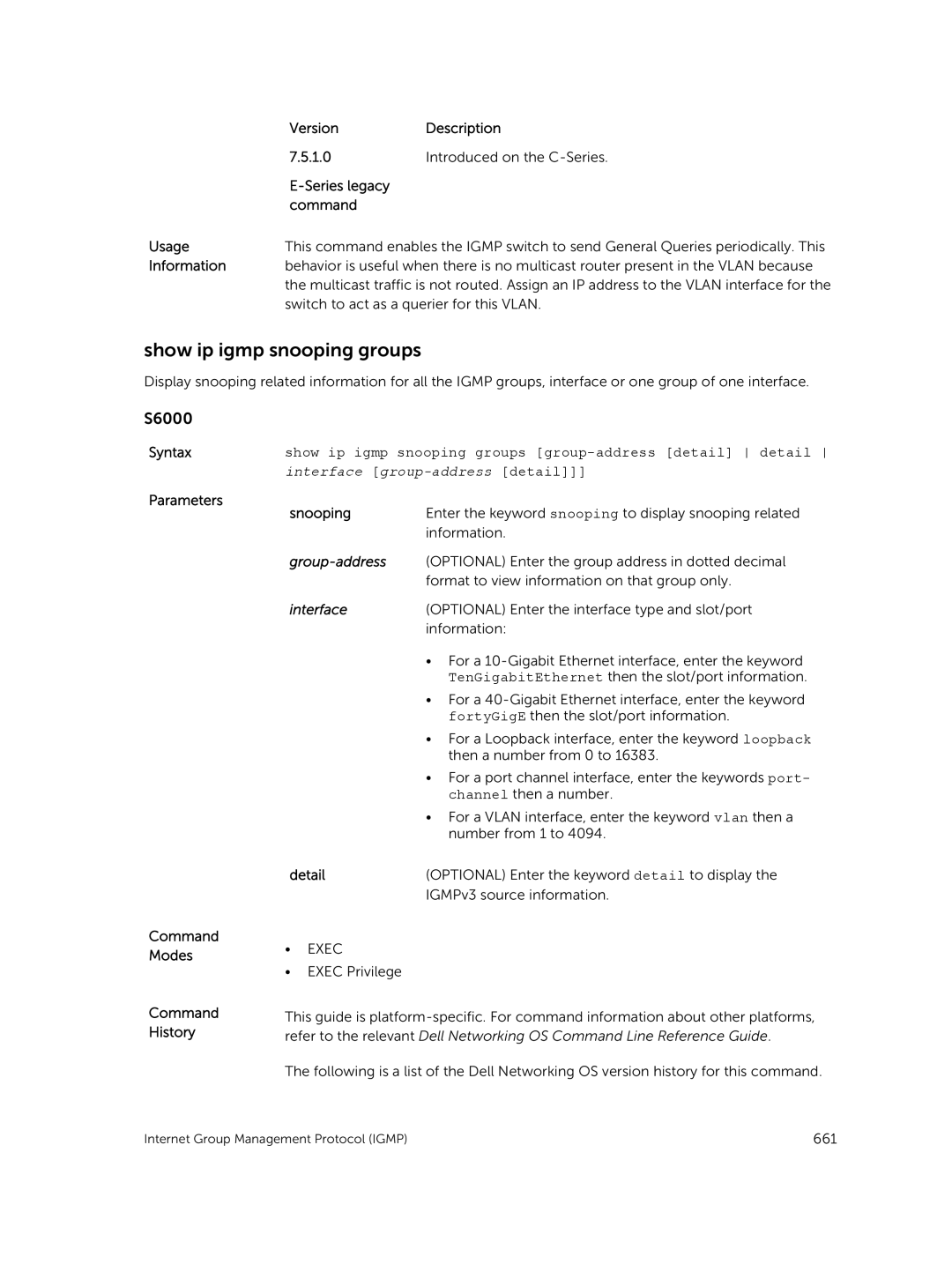 Dell 9.7(0.0) manual Show ip igmp snooping groups group-address detail detail 