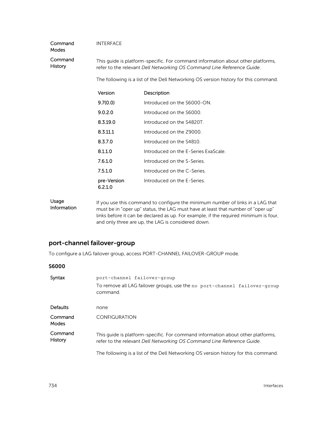 Dell 9.7(0.0) manual Port-channel failover-group 