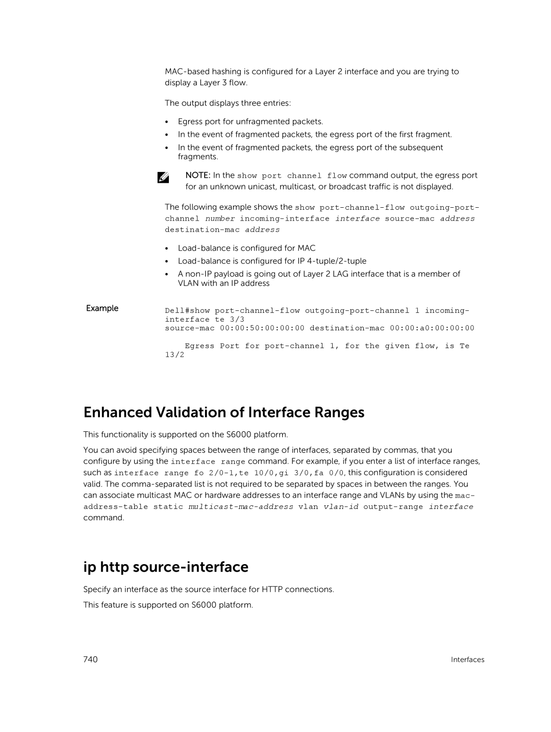 Dell 9.7(0.0) manual Enhanced Validation of Interface Ranges, Ip http source-interface 