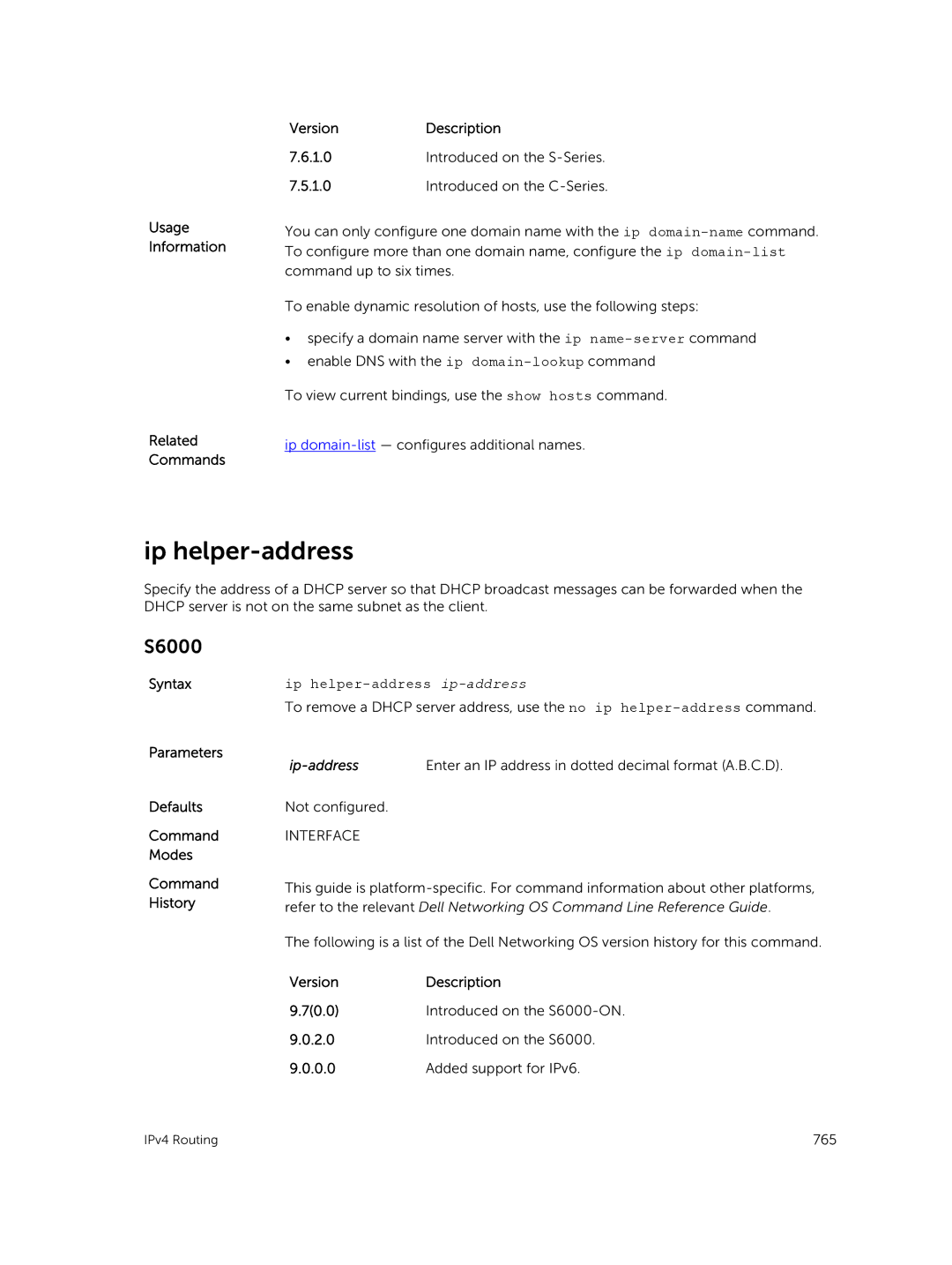 Dell 9.7(0.0) manual Ip helper-address ip-address 