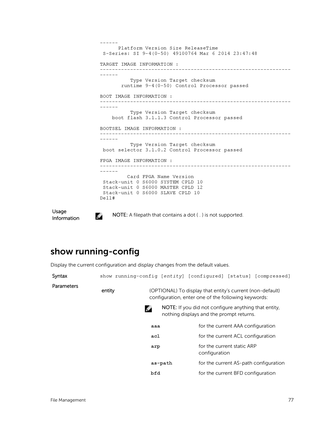 Dell 9.7(0.0) manual Show running-config 