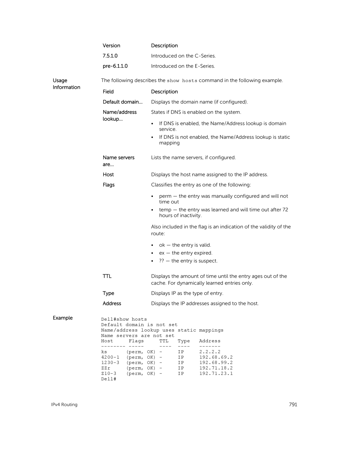 Dell 9.7(0.0) manual Field Description Default domain, Name/address, Lookup, Name servers, Are Host 