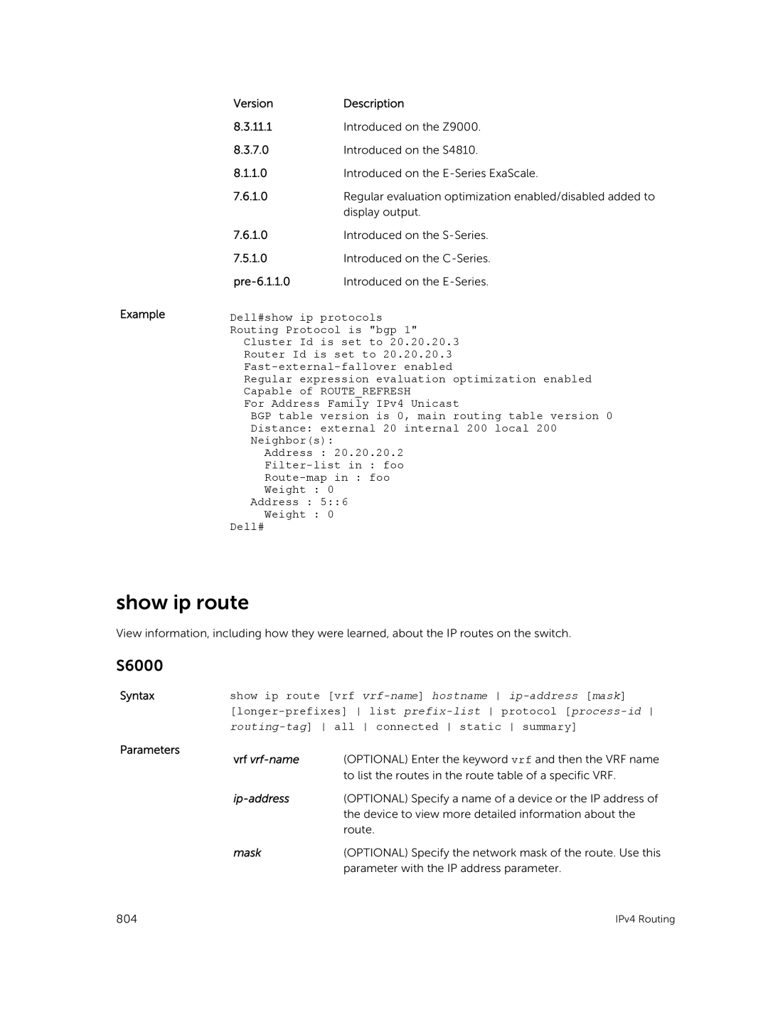 Dell 9.7(0.0) manual Show ip route 