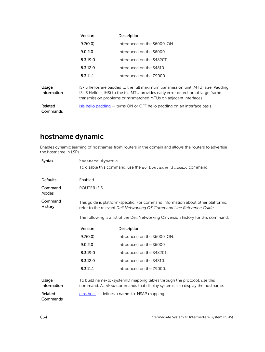 Dell 9.7(0.0) manual Hostname dynamic 