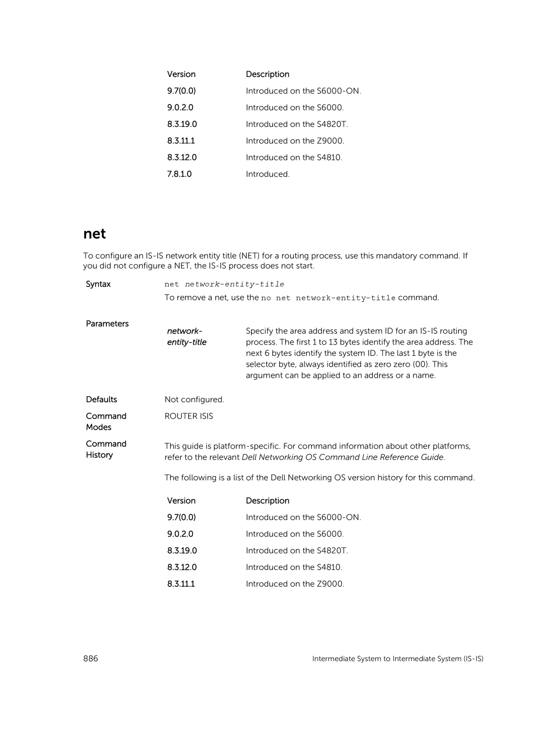 Dell 9.7(0.0) manual Net, Entity-title 