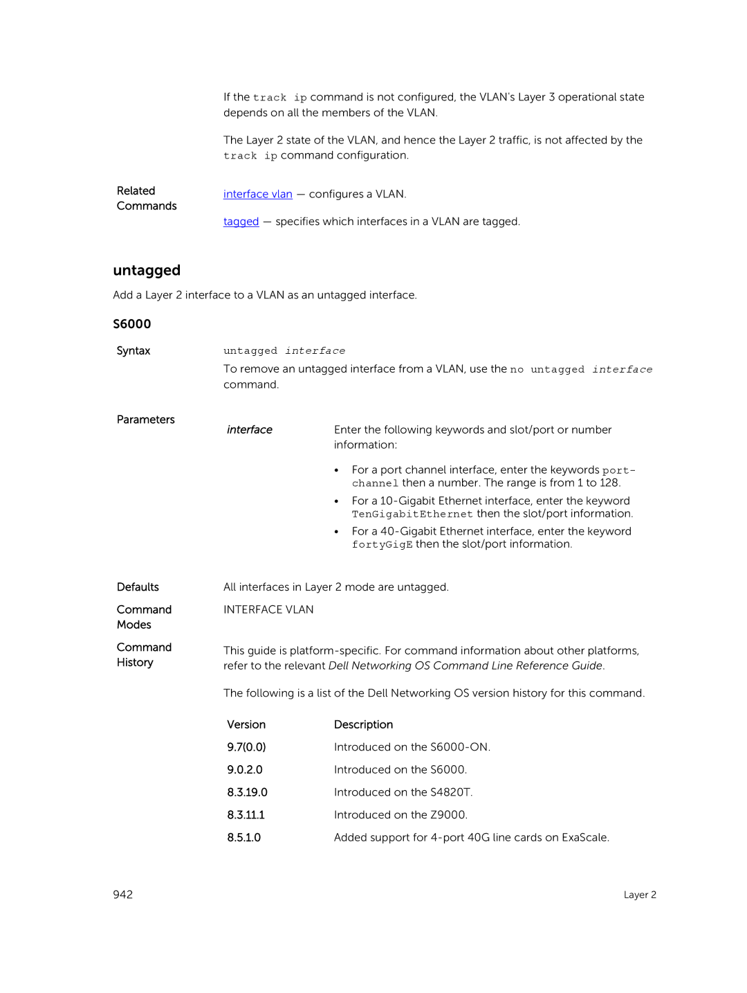 Dell 9.7(0.0) manual Untagged interface 