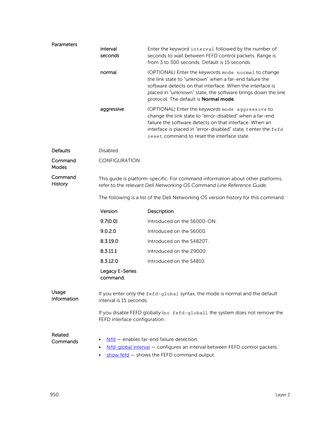 Dell 9.7(0.0) manual Enter the keyword interval followed by the number 