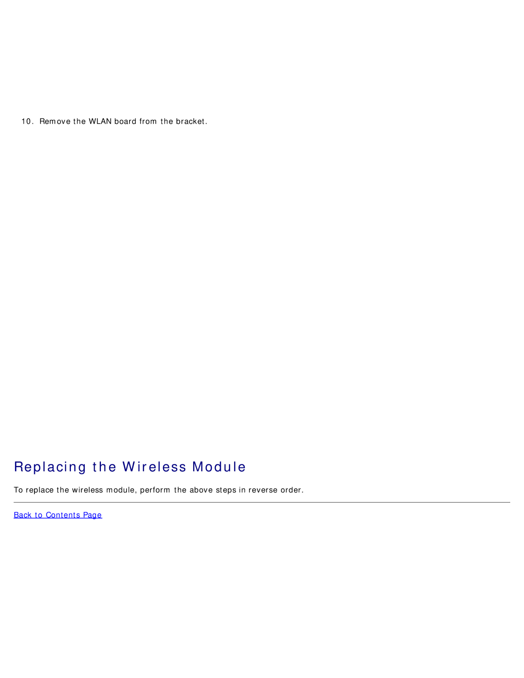 Dell 980 service manual Replacing the Wireless Module 