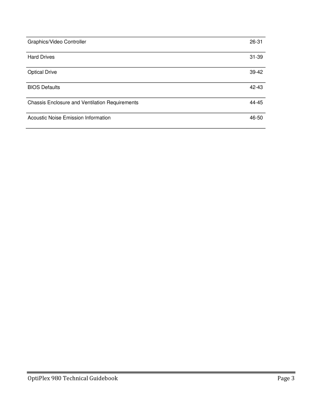 Dell manual OptiPlex 980 Technical Guidebook 