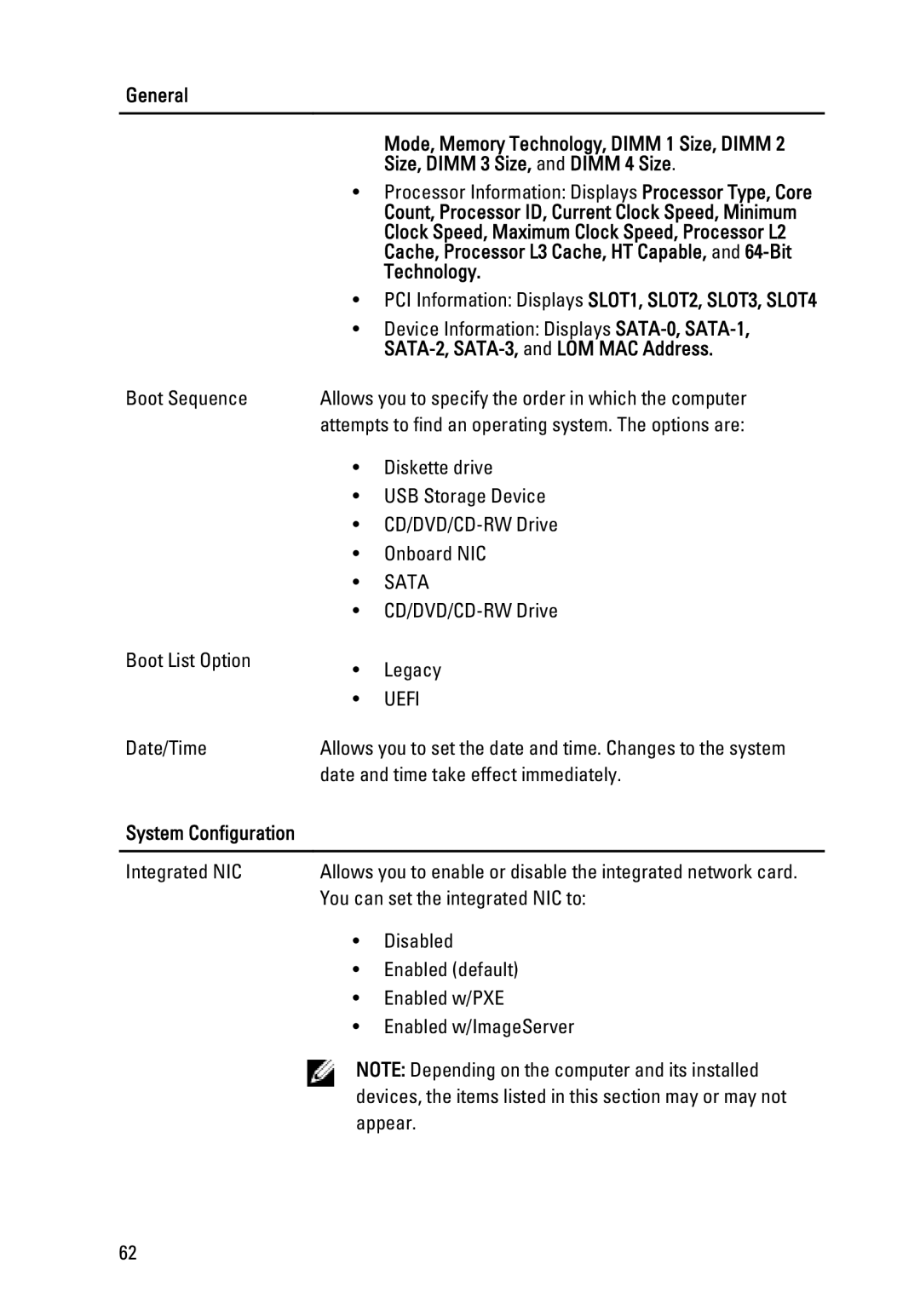 Dell 990 service manual Technology, SATA-2, SATA-3, and LOM MAC Address 