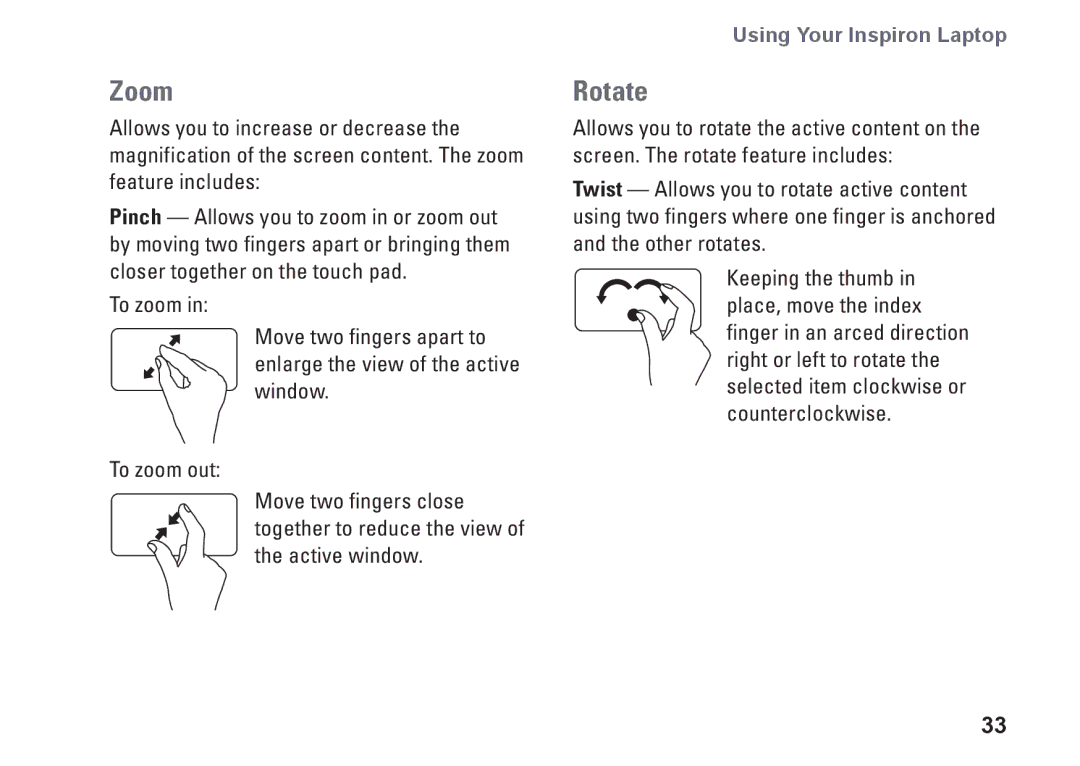 Dell N5010, P10F002, P10F001, M5010, 09N1F7A01 setup guide Zoom 