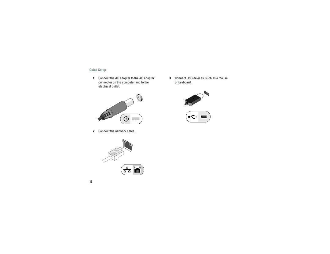 Dell A840, A860 manual Connect the AC adapter to the AC adapter 