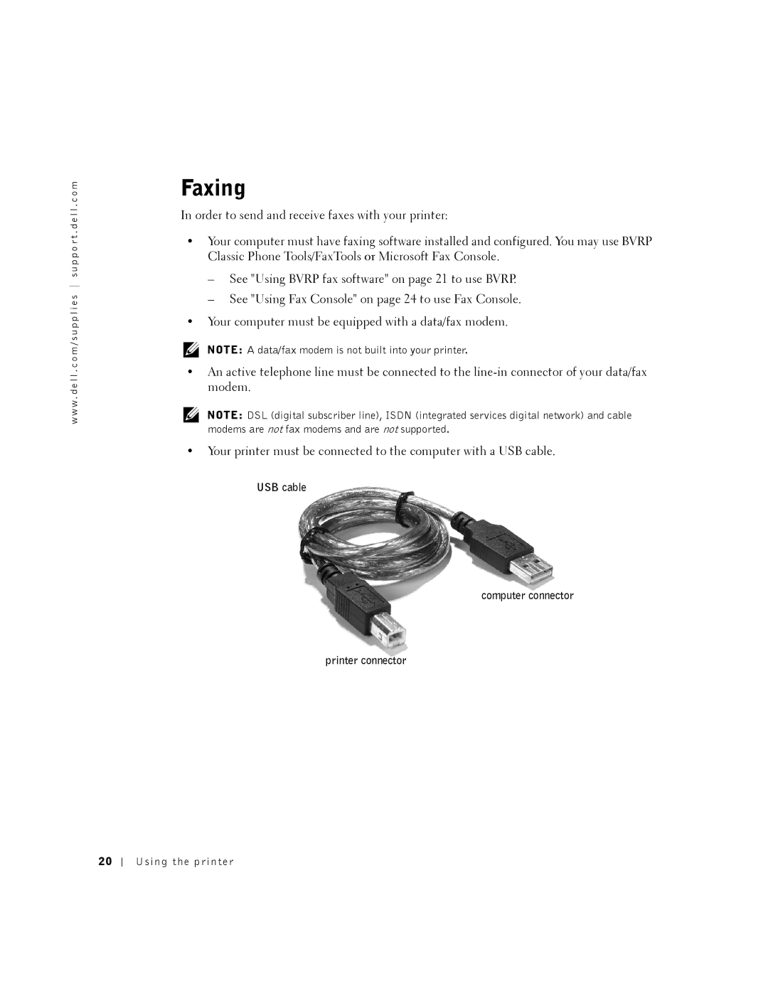 Dell A920 owner manual Faxing 