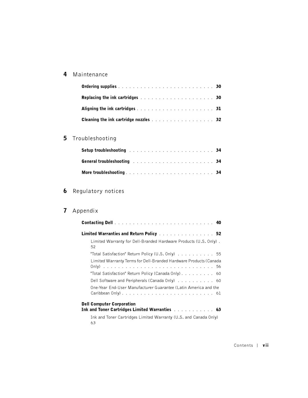 Dell A920 owner manual Troubleshooting 