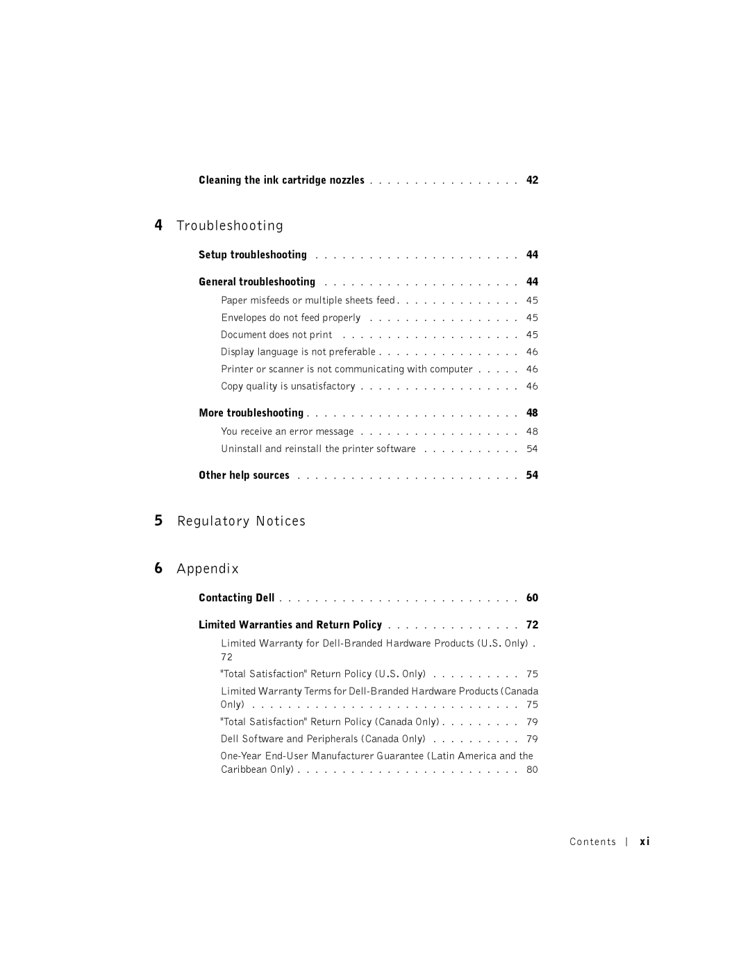 Dell A940 manual Troubleshooting 